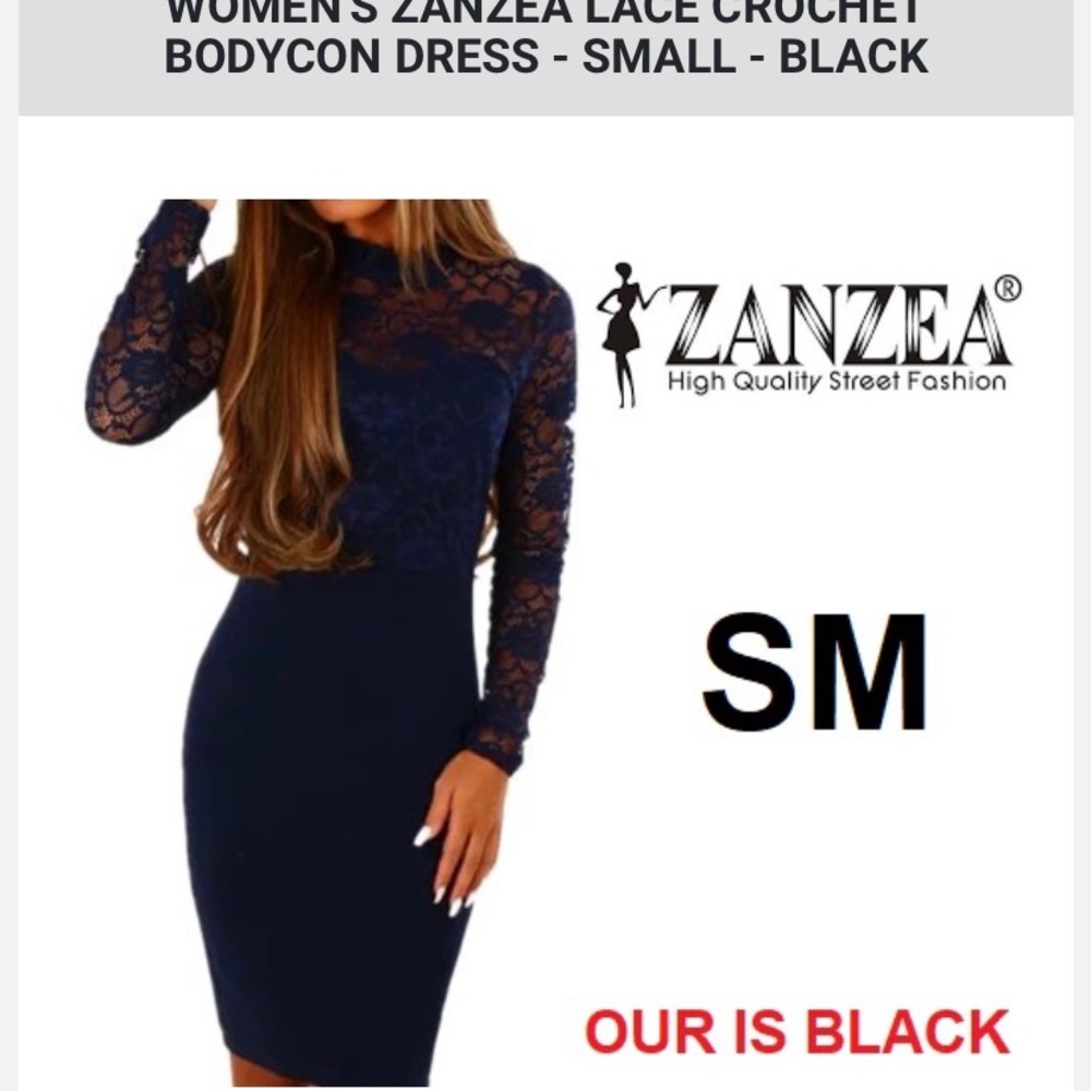 Zanzea black form fitting dress